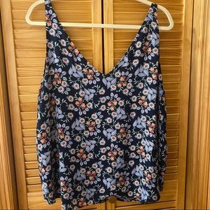 Loft Double V Swing Tank Top